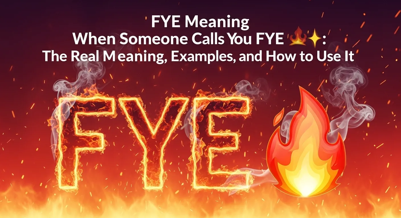 FYE Meaning When Someone Calls You FYE