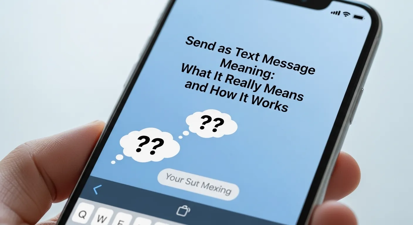 Send as Text Message Meaning