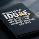 IDGAF Meaning in Text