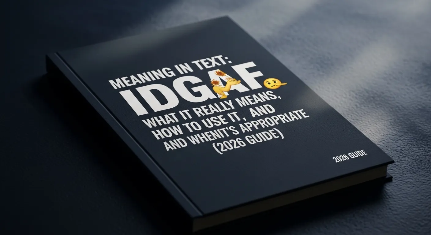 IDGAF Meaning in Text