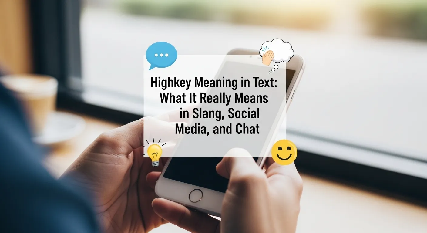 Highkey Meaning in Text