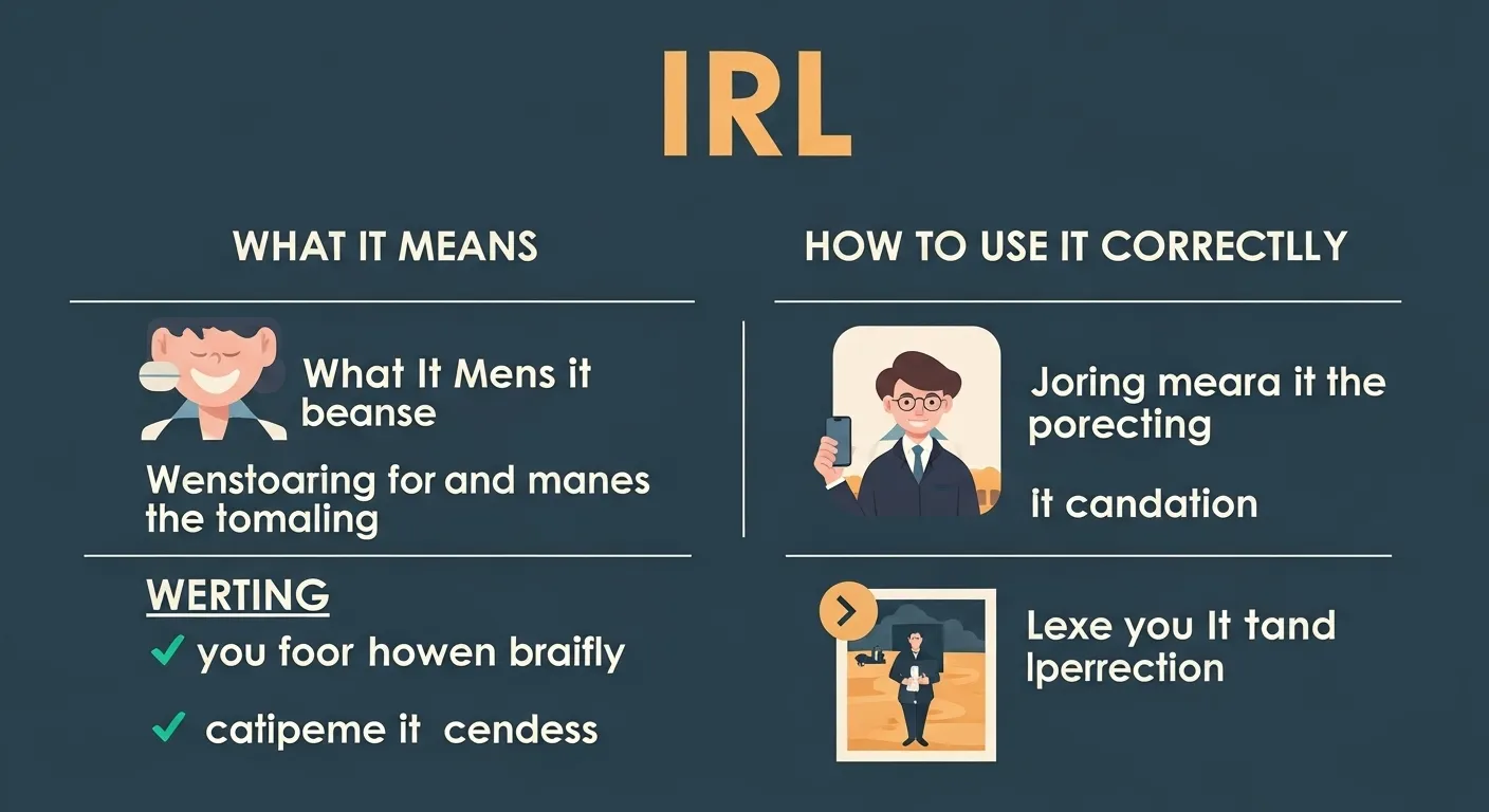 IRL Meaning in Text