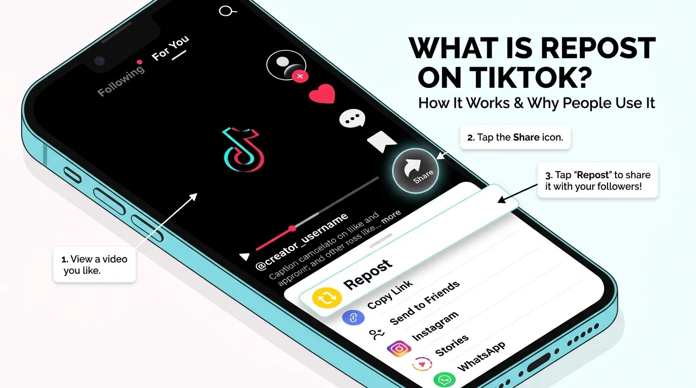 REPOST Meaning on TikTok