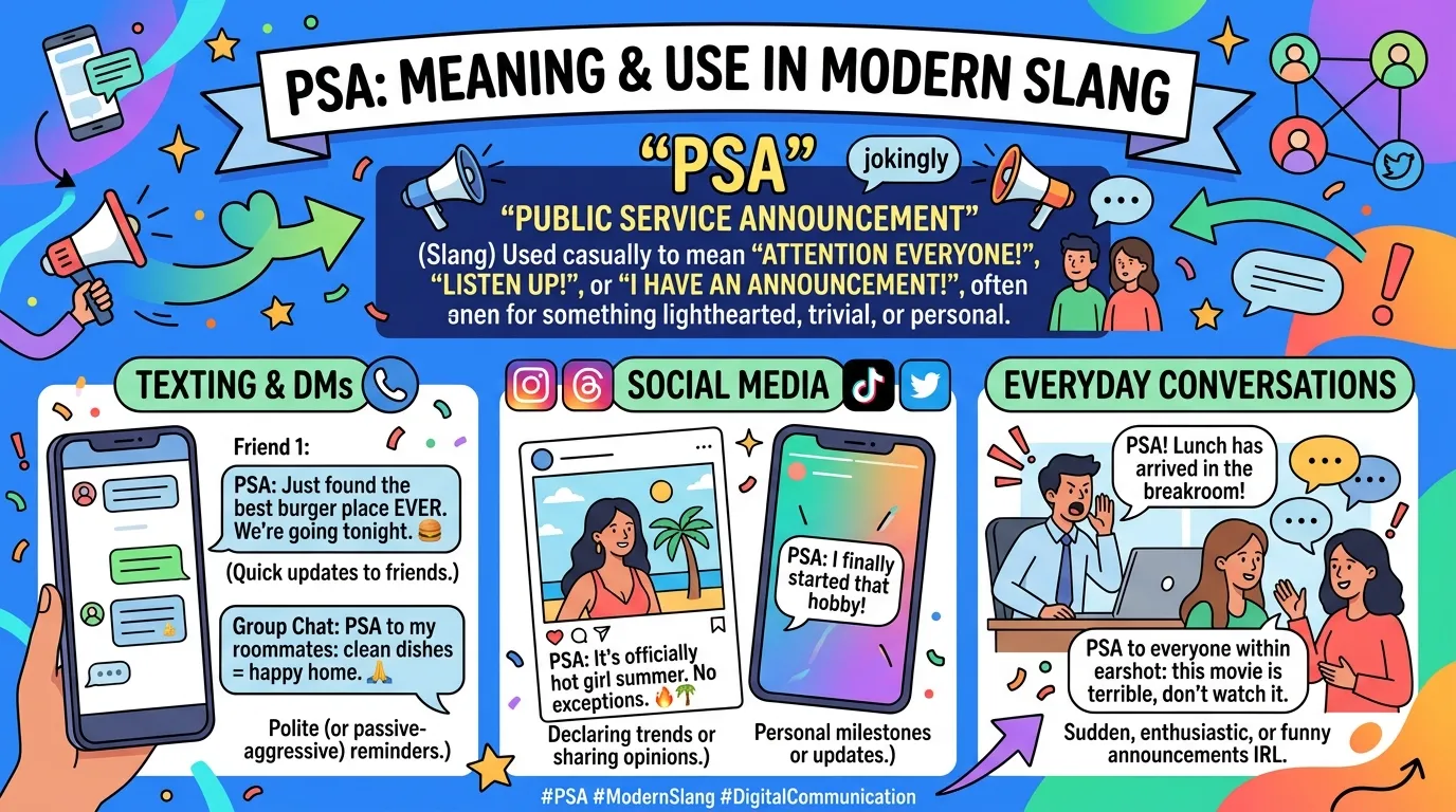 PSA Meaning Slang