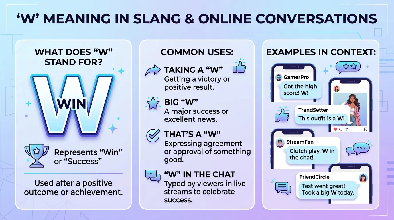 W Meaning Slang