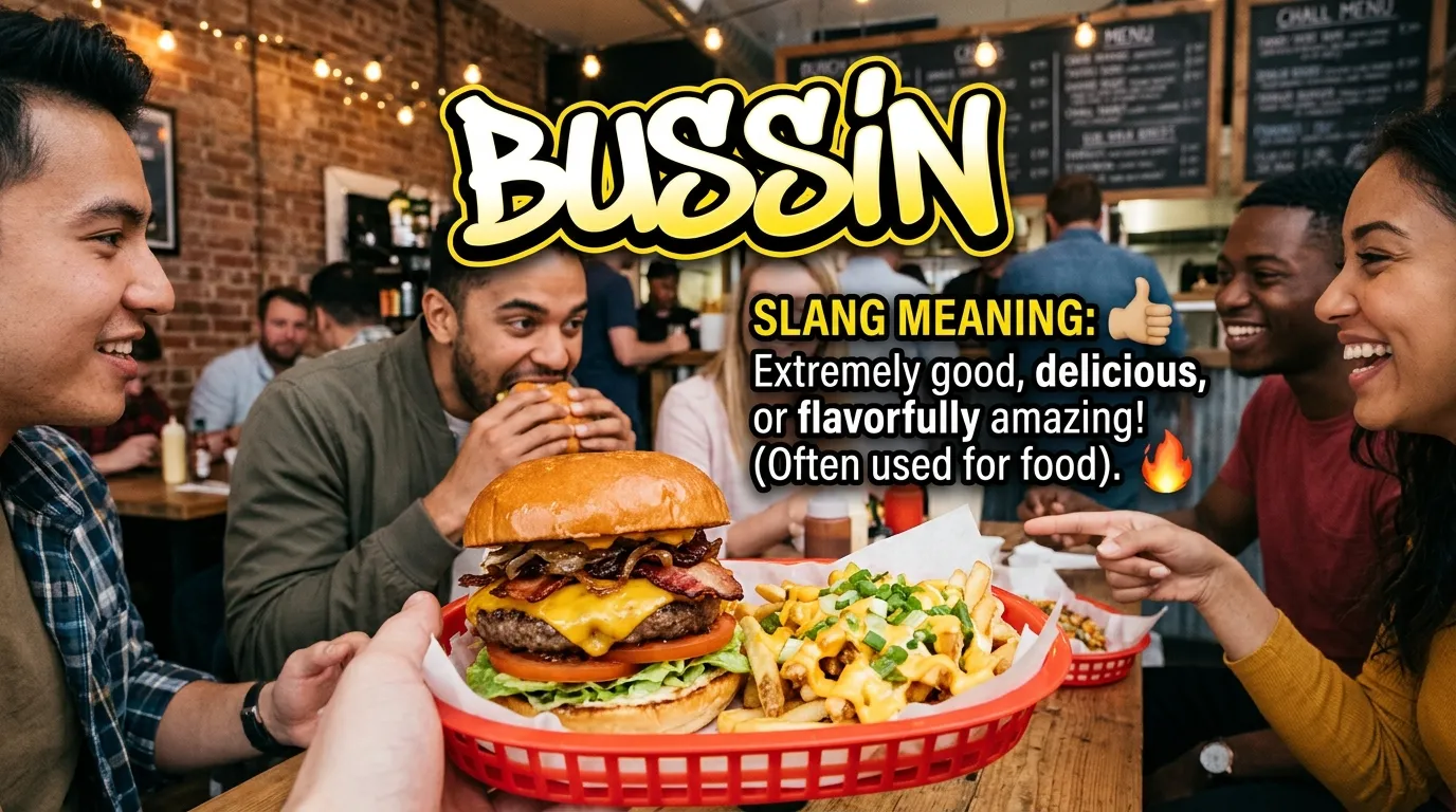 Bussin Meaning Slang