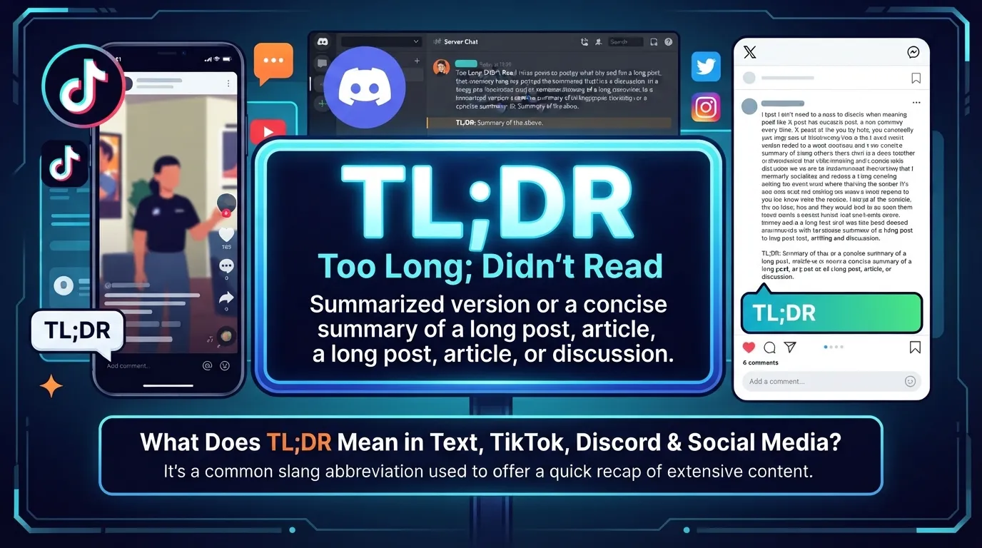 TDLR Meaning Slang